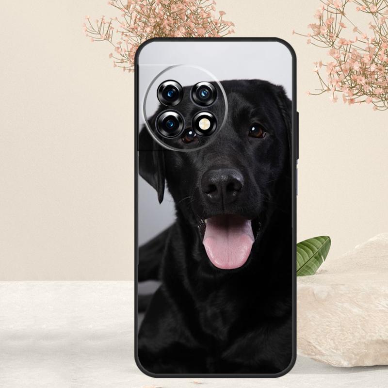 Black Labrador Dog Case For OnePlus 15 R 13 13T 13R 12 12R 11 10T 8T 9 10 Pro Nord 5 CE 4 2 3 Lite N20 N30 Cover