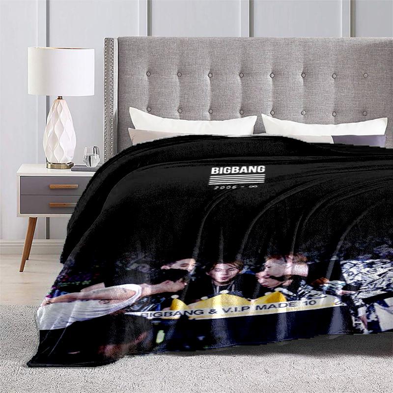Bigbang Logo Floral Graphic Print Blanket Home Decor Sofa Blanket Nap Blanket Machine Washable Digital Printing