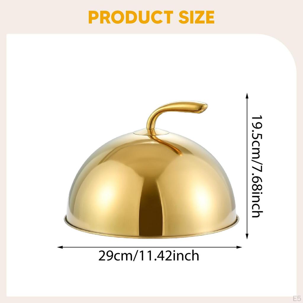 Rustfritt Stål Matkuppel Stekelokk Utstilling Praktisk Multifunksjonell Støv Serveringsfat