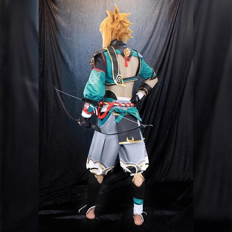  Dampak Gorou Kostum Kostum Cosplay Kostum Halloween Telinga Ekor Rubah Celana Panjang Kostum Pesta Lengkap