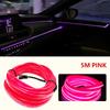 5M Car Interior Led Decorative Lamp EL Wiring Neon Strip Cold Light Wire For Auto DIY Flexible Ambient Light USB Atmosphere Lamp