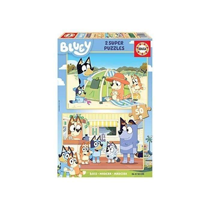 Puzzle en bois Bluey EDUCA - 50 pièces - Dessins animés et BD - Pour enfants de 4 ans et plus