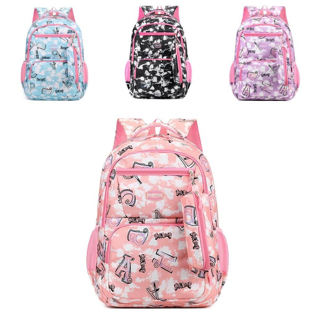 Patterned Alphabet Child Schoolbag Anti Splashing Water Wear Resistant Backpack