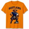 T-shirt Unisex Scozzese Mucca delle Highlands Fan della Scozia Maglietta Grafica da Rugby