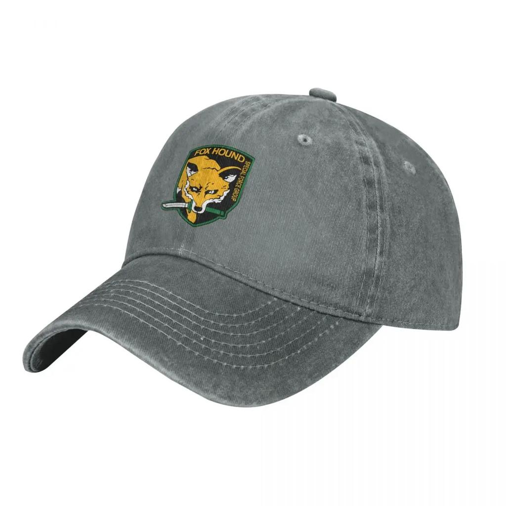 Metal Gear Solid Basebollkeps Fox Hound Kpop Dropshipping Tvättade Hip Hop-kepsar Herr Snygg Design Tvättad