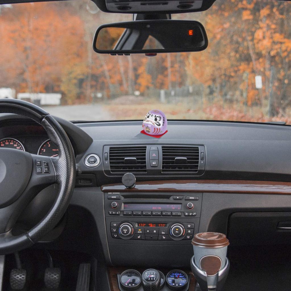 FRCOLOR Daruma Doll Miniature Daruma Traditional Ceramic Good Luck Zen Prosperous Colorful Car Auspicious Interior Souvenir for New Set Figurines,