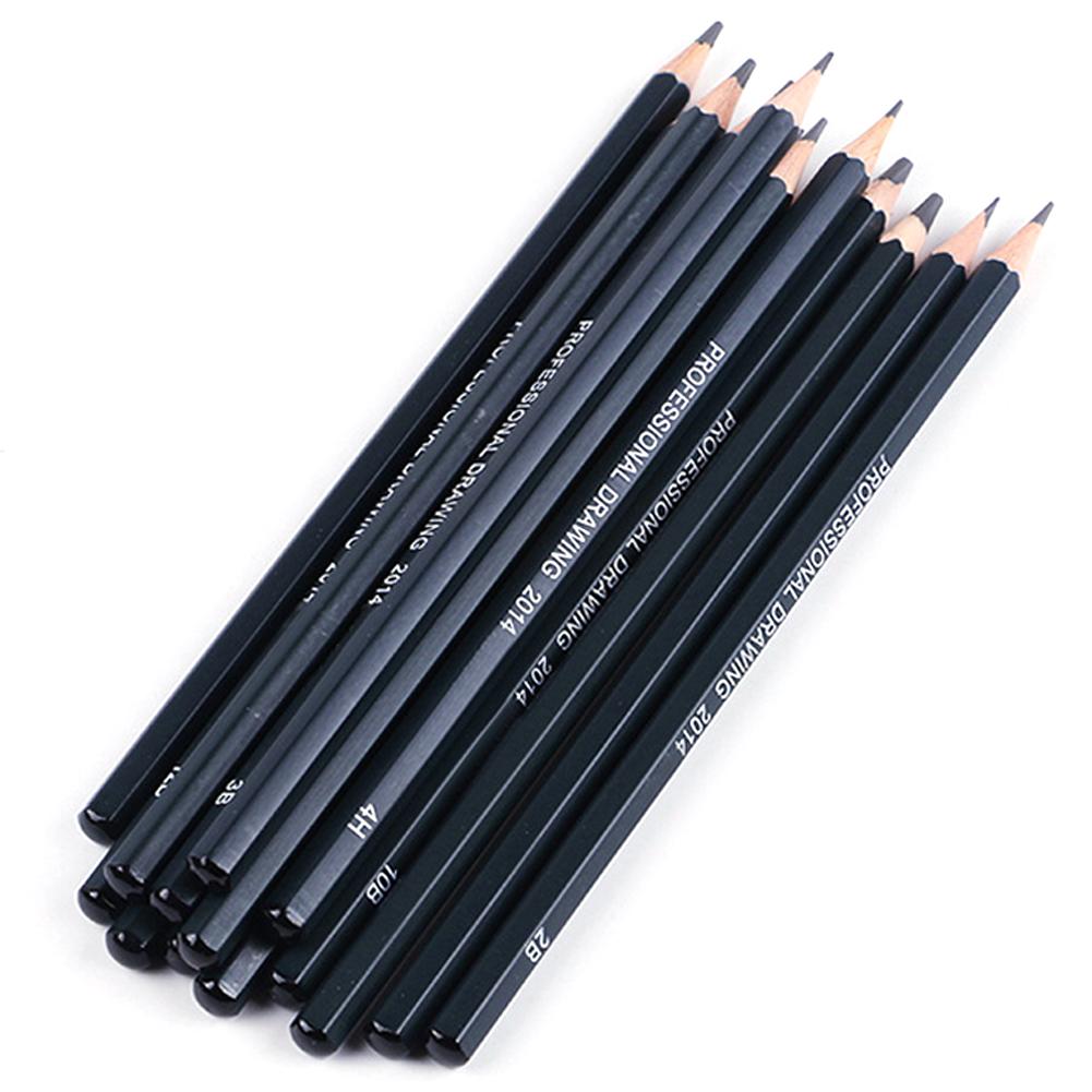 14 pièces/ensemble ensemble de crayons de dessin de croquis professionnel HB 2B 6H 4H 2H 3B 4B 5B 6B 10B 12B 1B crayons de peinture fournitures de papeterie