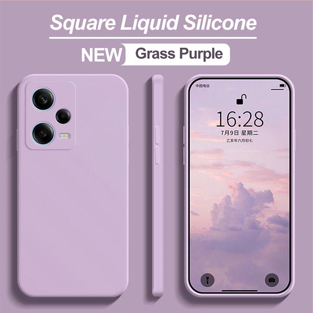Redmi Note 12 Pro Plus Turbo Case Square Liquid Silicone Soft Cover For Xiaomi Redmi Note 12 Turbo Note12 Pro Plus 5G Phone Case
