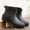 [One piece] Rain shoes men's short and medium non-slip waterproof shoes outdoor water boots warm fishing rain boots rubber shoes