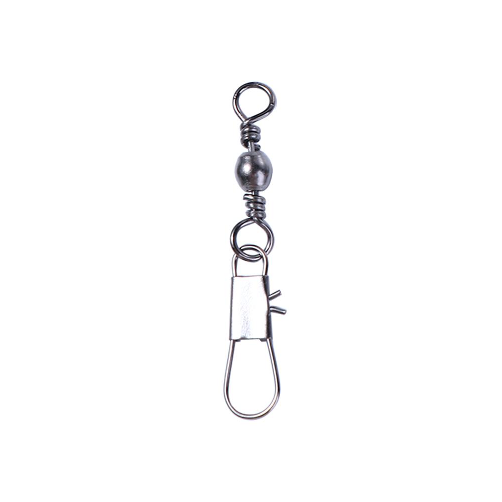 Fishing Tool Fishing Line Connector Pin Bearing Solid Rings Swivel Fishing Connector Barrel Rolling