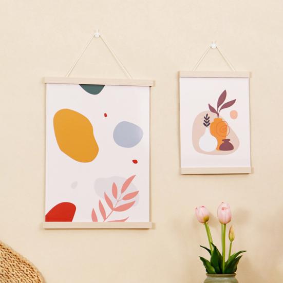 Yousheng Magnetic Poster Frame Wall Hanging Wood Painting Frame Canvas Poster Frame Photo Holder for Wall Decoration Displaying Painting Artwork