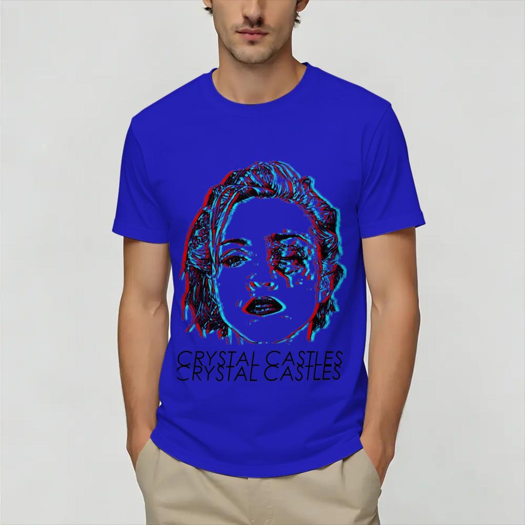 Crystal Castles T Shirt Unisexs Cotton Casual TShirt Crew Neck Tees Short Sleeve Clothes Adult