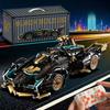 Black V12 Block RC Tech Racer 1:14DIY Roadster Builds Block Assembly Block Block Block Car Toy Birthday Gift (1280 Grains) St Practical Use