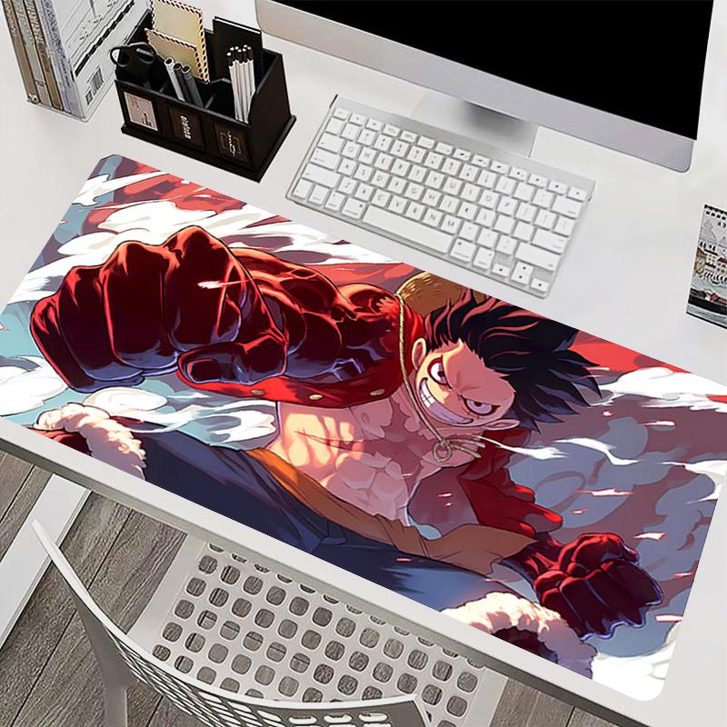 Large Mouse Pad OOne PPiece Luffy Notebook Desk Mat Gaming Keyboard Pad Designed Specifically Black And White Anime Mousepad