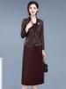 2026 Spring Slimming Temperament Dress: Mid-Length Two-Piece Style with Age-Reducing Print for Women
