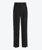 Legasi S/S Double-Pleat Wide Elastic Slacks - Black