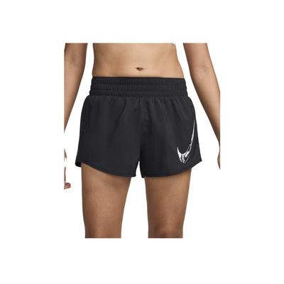 One Dri-FIT Color Block Logo Design Mid-Rise Three-Quarter Casual Shorts Women Shorts Black FV6365-010