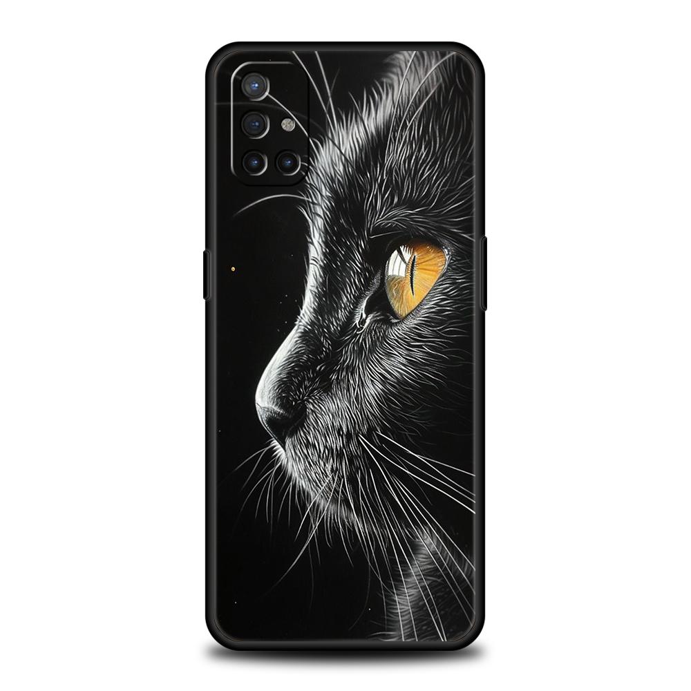 Phone Case For OnePlus 13 12 11 10 9 Pro 9T 13R 12R 10R 9R 9RT 10T 8T 8 Nord 2T CE 2 3 5G N200 N30 Cover Cat Line Black Cats