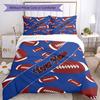 3PC Custom Name Football Notebook Bedding Set Duvet Cover Closure Includes 1 Duvet Cover & 2 Pillowcases for Bedroom