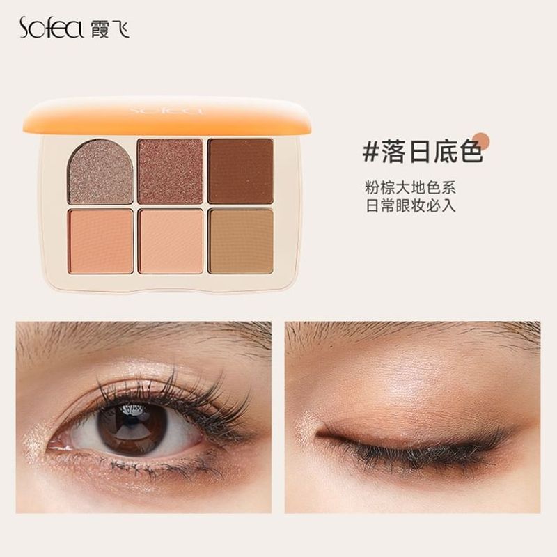 Sofea - Six-Color Exquisite Eyeshadow Palette - 2 Types