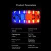 1 Stück Rotes Blaues LED Schulter Warnlicht mit Clip USB-Laden Nacht Laufen Reiten Sicherheits Patrouille Alarm Blitz Signal Stroboskop Lampe