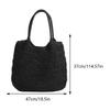 Large Capacity Weaving Underarm Bag Summer Straw Crochet Women Tote Handbag Hasp Closure Retro Beach Shoulder Bag Daily Bag 2025