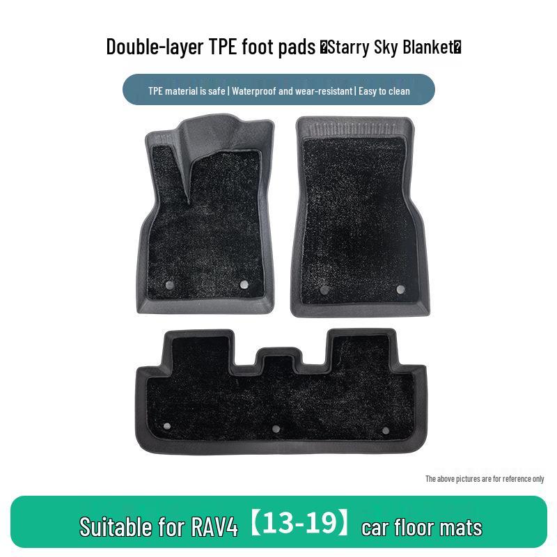 Compatible TPE Floor Mats for Toyota RAV4 (2013-2019) - Durable, Wear-Resistant Car Mats