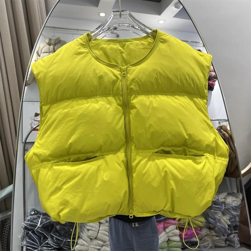 Womens Short Puffer Vest Winter Warm