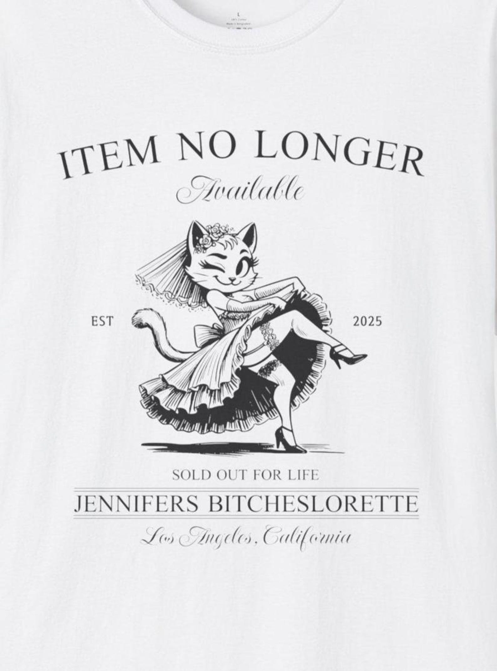 Dancing Cat Bride T-Shirt: Funny Bachelorette Party Tee 2XL