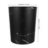 Large Capacity Marble Pattern Trash Can Press Ring Plastic Wastebasket for Home Office Bathroom Kitchen Bedroom Waste Bin