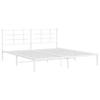 VidaXL Metal Bed Frames with Headboard, Double Bed with Slat Base, Adult Bed with Footboard, Bedroom Furniture, 355615