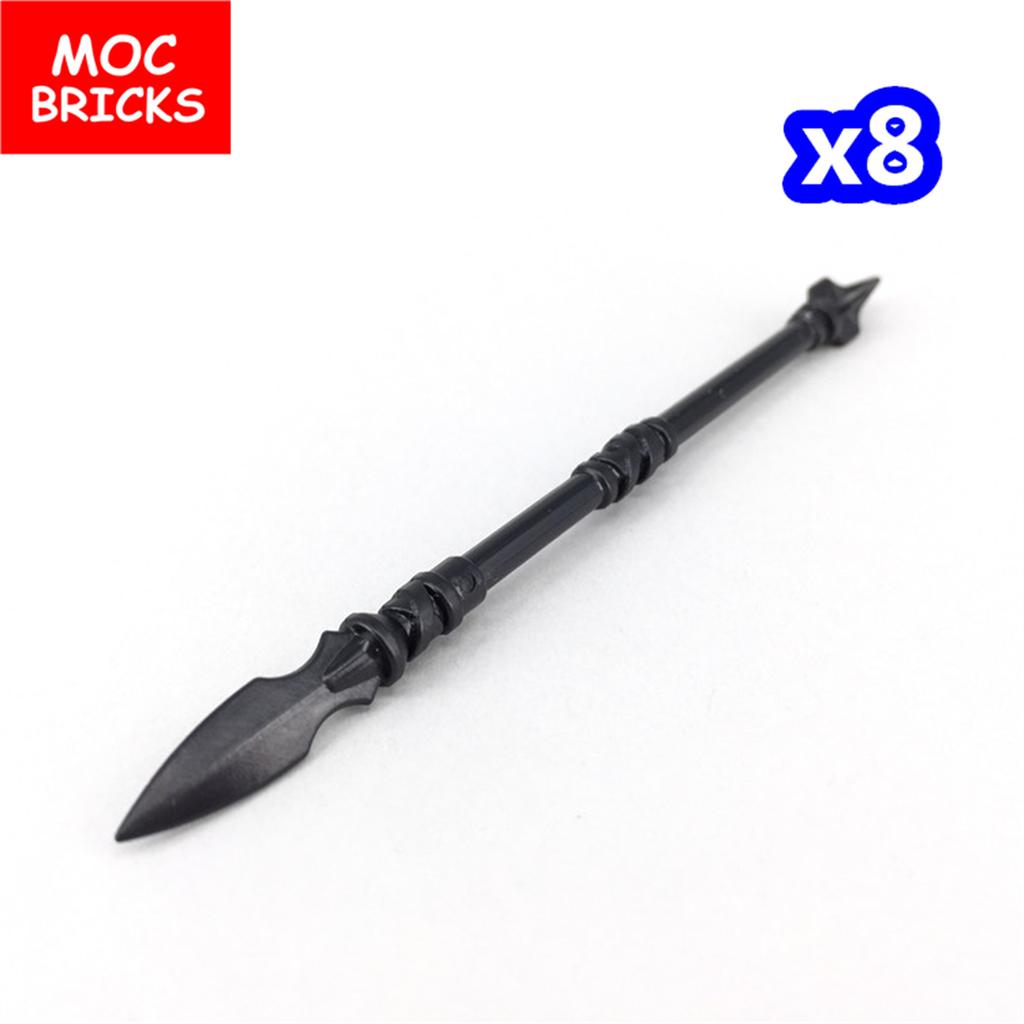 MOC Bricks Black Sword Shield Spear Halberd Helmet Medieval Knights Rome Action Figure Educational Building Block Gifts