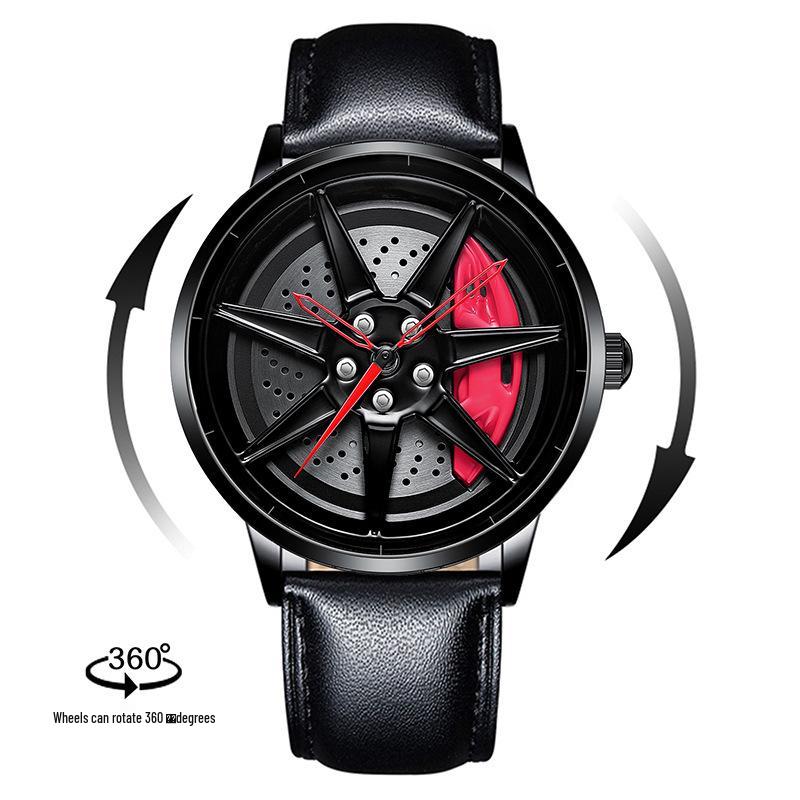 SVJ GT500 Men's 3D Skeleton Dial Wheel Watch