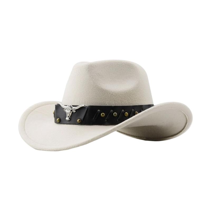 Stylish Cowboy Hats Adjustable Band Breathable Cloth Comfortable Fit Western Party Outdoor Festival Accessory