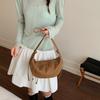 Minimalist Crossbody Bag for Women Soft Leather Shoulder Bag Zip Closure Trendy Hobo Style Handbag