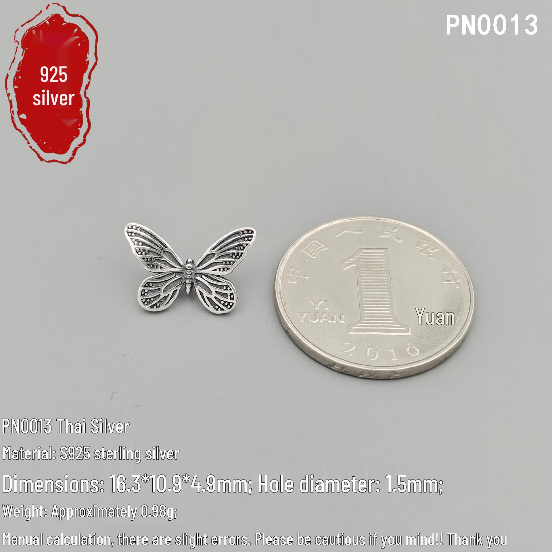Handmade S925 Sterling Silver Butterfly Button Braided Rope Clasp Spacer Beads for DIY Jewelry S925 Sterling Silver: Price for one piece