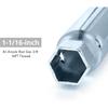 Skoutag RV Water Heater Element Wrench Socket, Dual Hex Wrench Removal Tool For Anode Rod, 1-1/16 In X 1-1/2 In X 6 In, Hex Socket For All