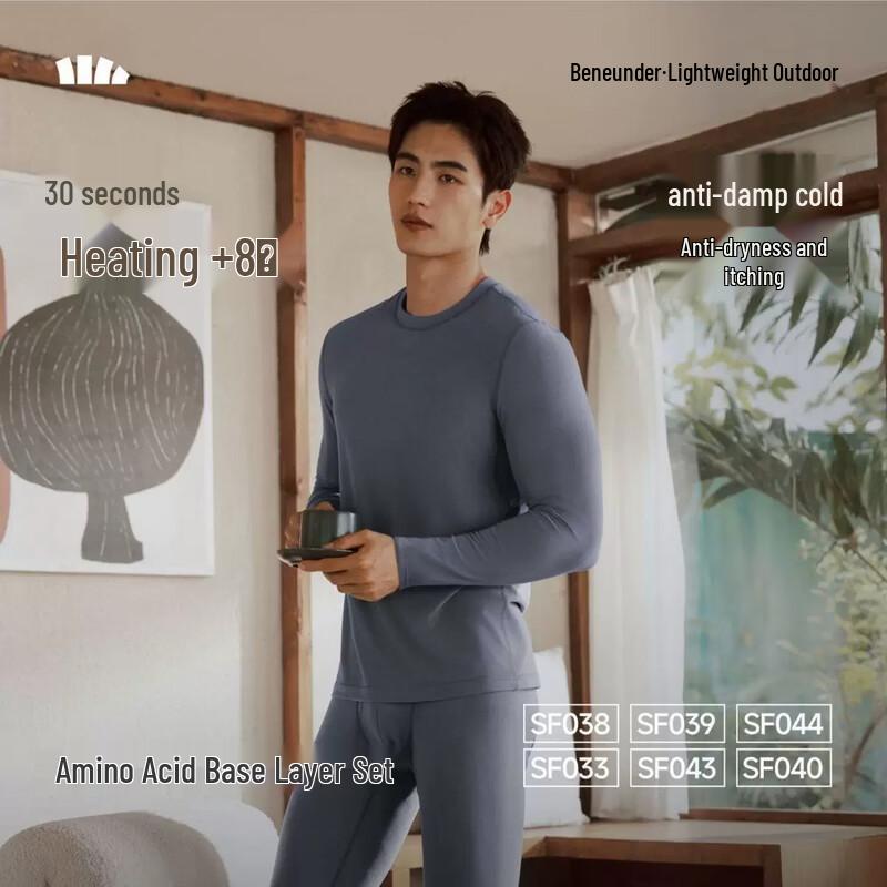 Beneunder Men's Thermal Base Layer Long Sleeve Top