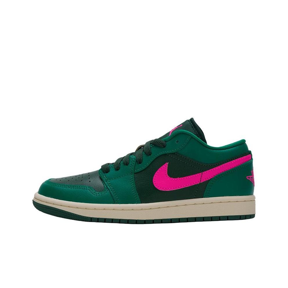 Air Jordan 1 Low Malachite Pink Blast Women Sneakers Green Coconut-Milk Fir DC0774300
