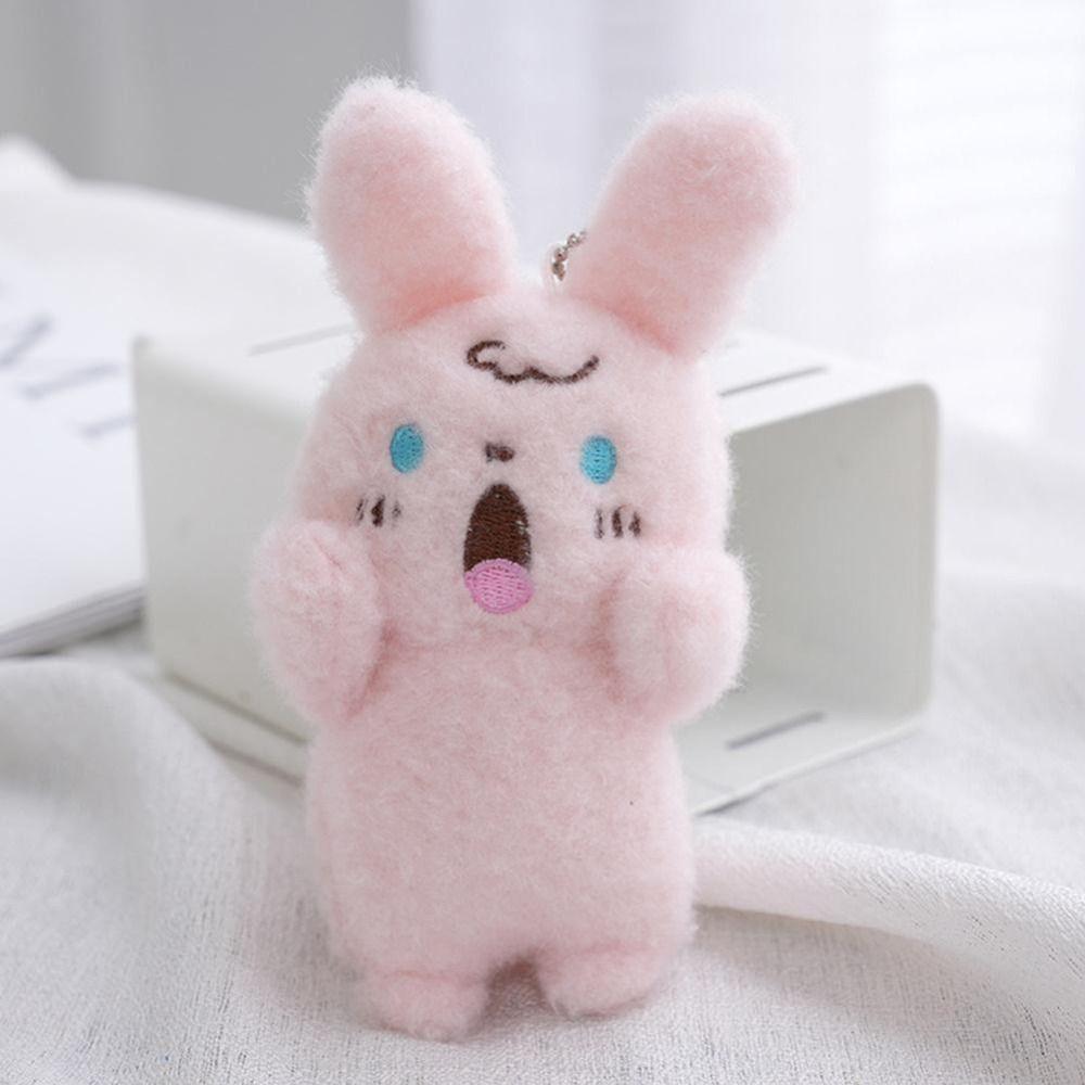 Cartoon Rabbit Shouting Dog Plush Keychain Plush Doll  Dog Plush Keyring   Children Gift