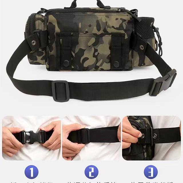 Multifunctional Waterproof Fishing Bag: Waist Pack, Shoulder Backpack, Crossbody, Rod Holder, Tackle Storage