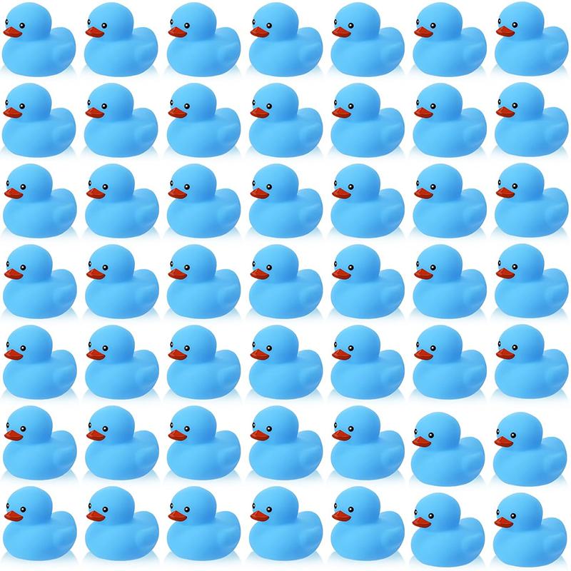 6/12/24/48 Piezas Patitos de Goma Azules Juego de Patitos Juguetes Patitos de Goma Chirriantes Lindos Flotantes Para Regalo de Fiesta de Cumpleaños