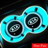 2PCS Car LED Luminous Water Cup Holder Mat for KIA K2 K3 K4 K5 KX3 RIO Sportage Sorento Soul Ceed Cerato Optima Oprius Forte