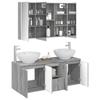 Bathroom Cabinet Set 4 Pcs Grey Sonoma Wood Based Material