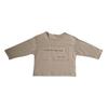 GL-Kids Korean Style Autumn Shirt: Children's Applique Letter Print Long Sleeve Tee for Boys and Girls
