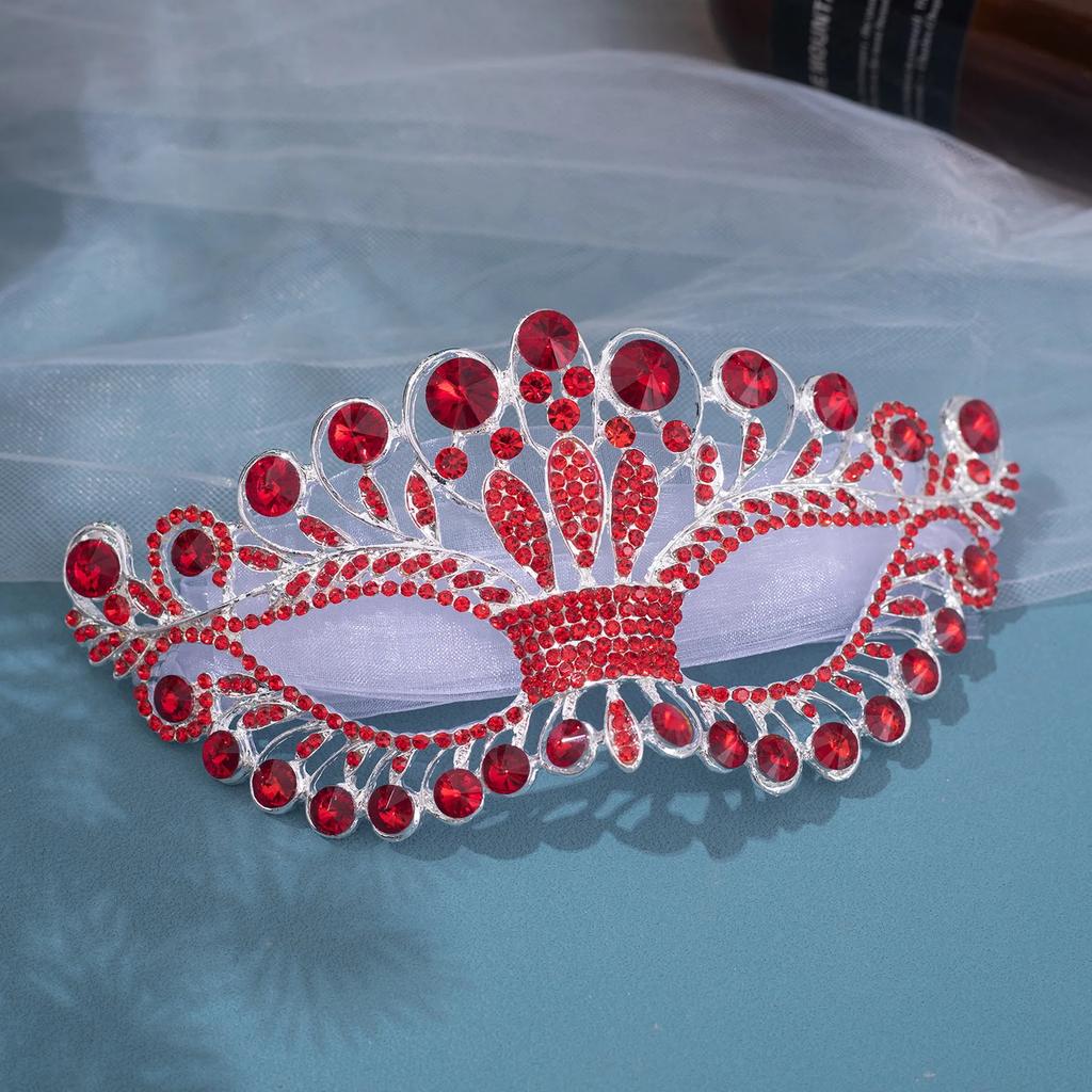Women Crystal Masquerade Mask Rhinestone Fancy Mask Evening Party Mask for Women Bridal Wedding Decoration