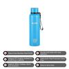 Vacuum Insulated Stainless Steel 750ml Flask Bottle For Hot Cold Drinks Travel Use With Wide Mouth And Leakproof Lid –  Blue
