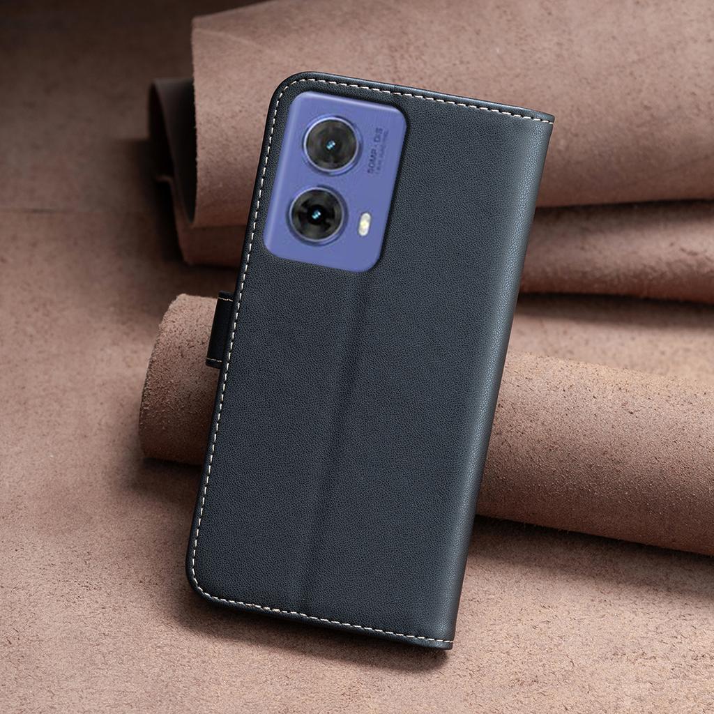 BINFEN COLOR BF17 For Motorola Moto G85 5G/S50 Neo 5G Wallet Case PU Leather Phone Cover