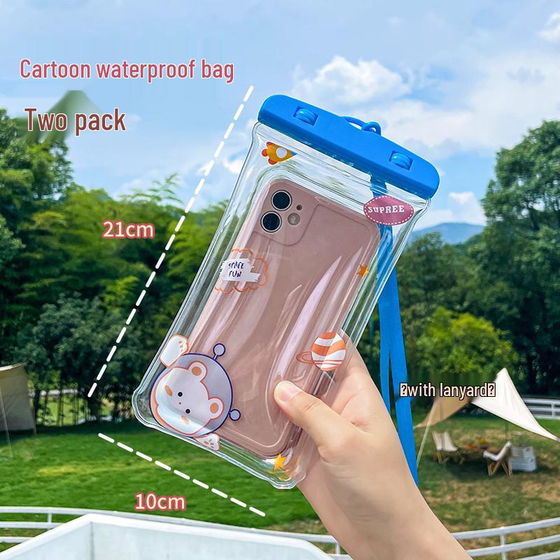 Waterproof Touchscreen Phone Pouch for Swimming and Rafting - Self-Sealing Transparent Case