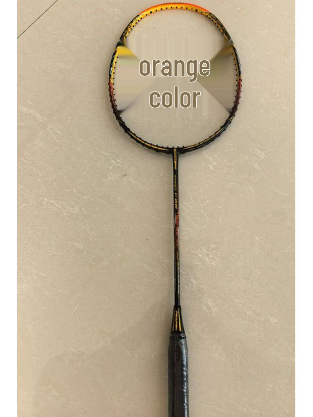 Premium All-Carbon Badminton Racket: Ultra-Light 5U for Offense & Defense, Ideal for Student Training, One-Piece Mold, 30-Month Warranty.